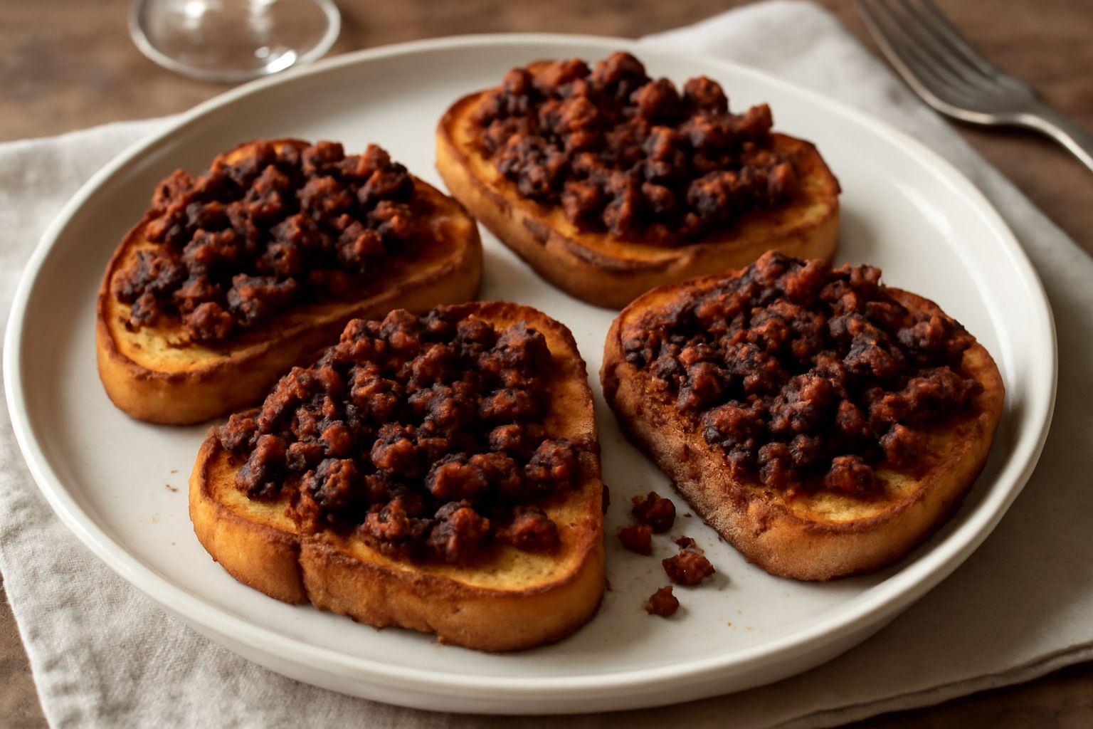 Crostini con ciccioli