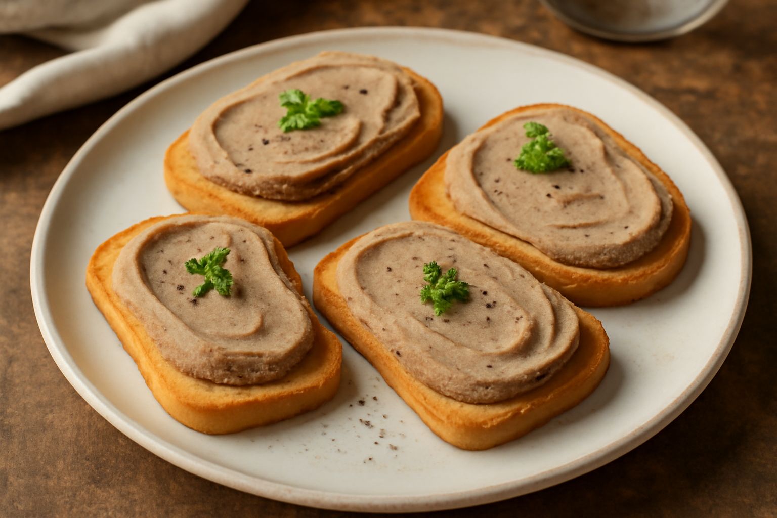Crostini con paté di fegato