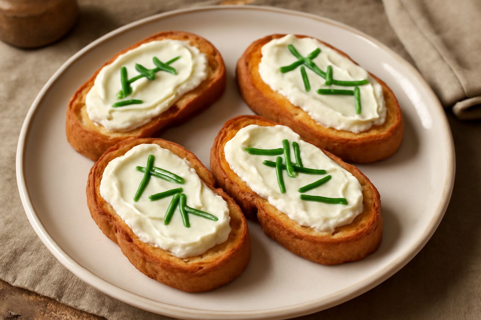 Crostini con spalmabile di formaggio