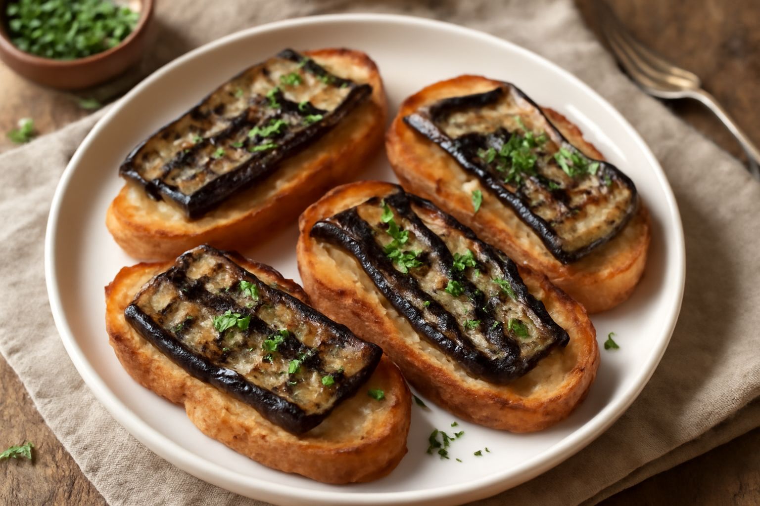 Crostini di melanzane