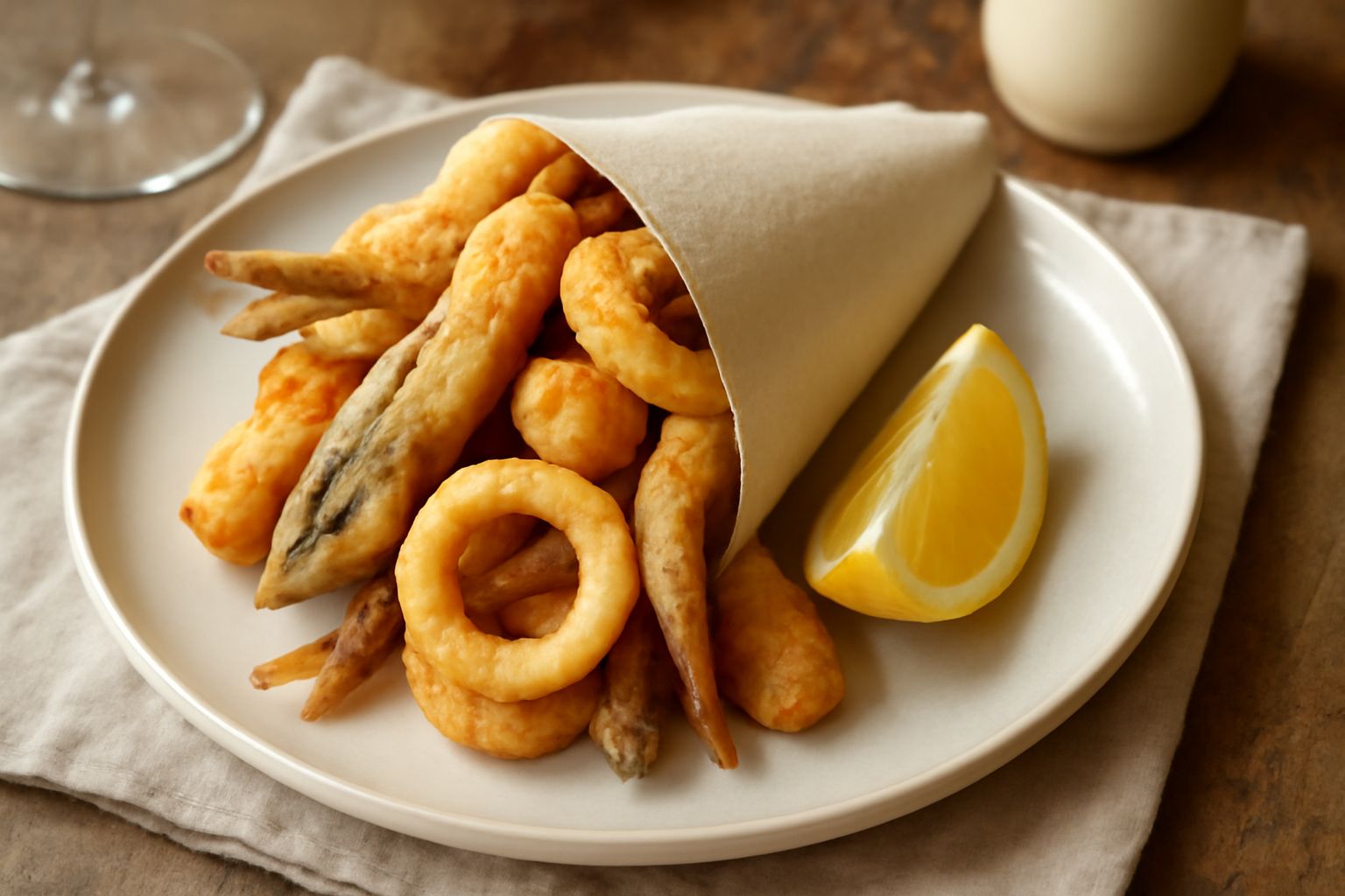 Cuoppo di pesce fritto
