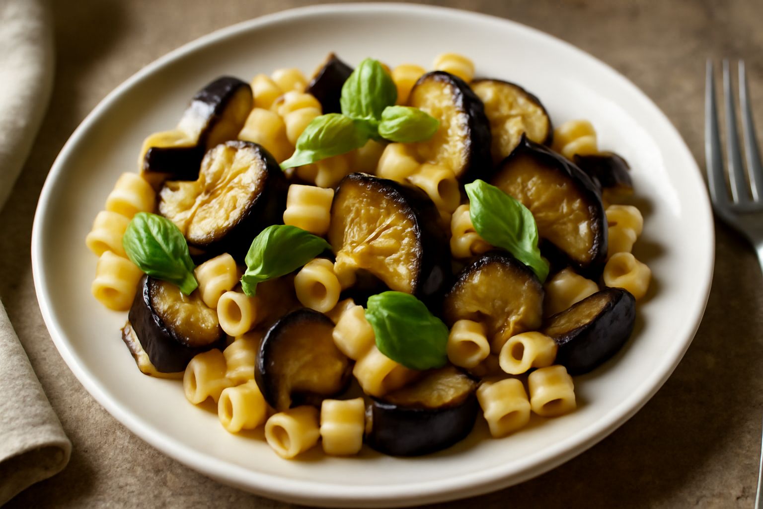 Ditali con le melanzane