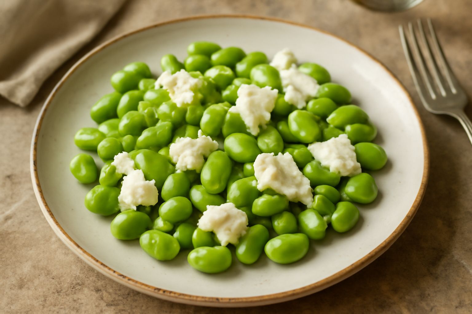 Fave fresche con formaggio: il piatto che riporta il palato alla primavera