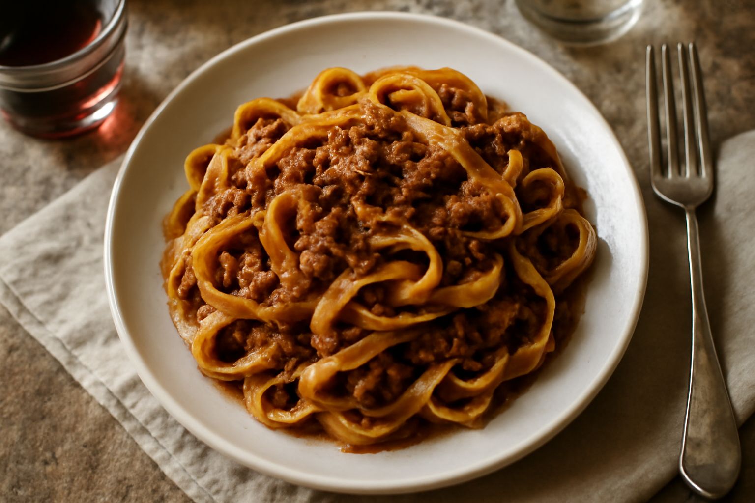 Fettuccine al cinghiale