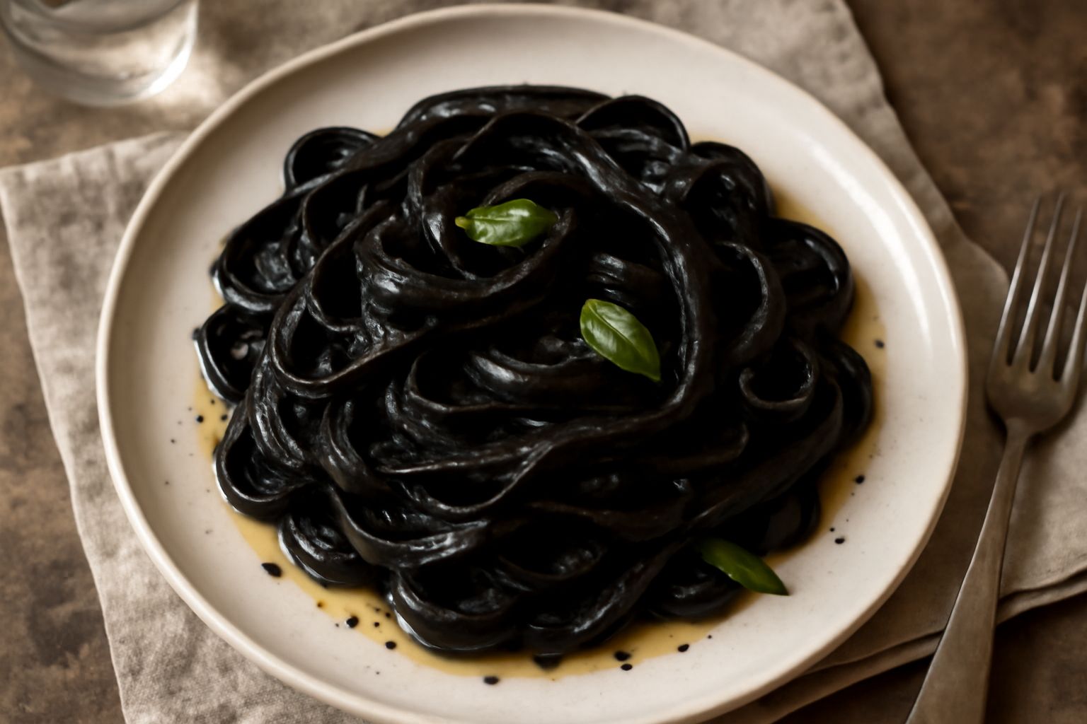 Fettuccine al nero di seppia