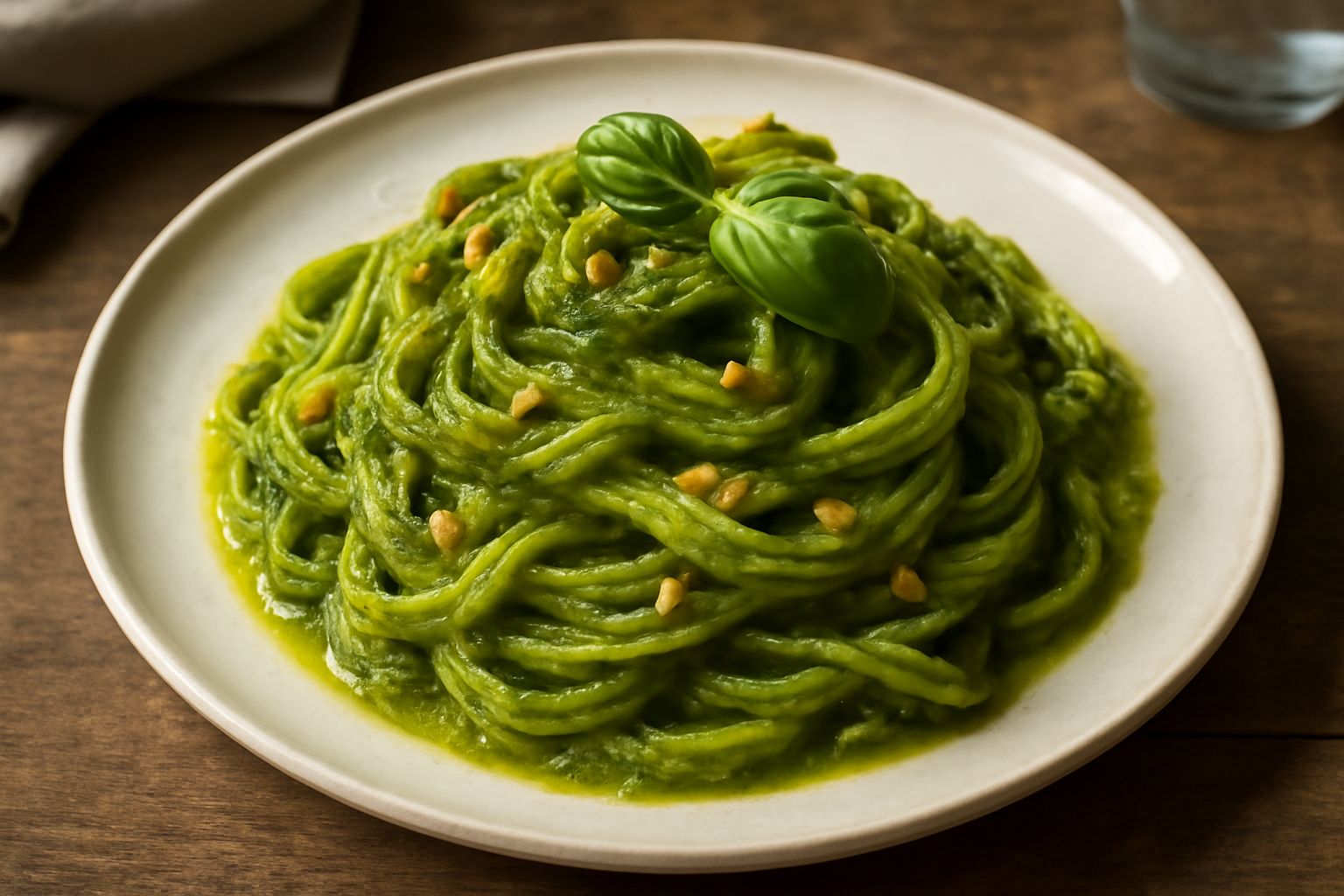 Fettuccine al pesto