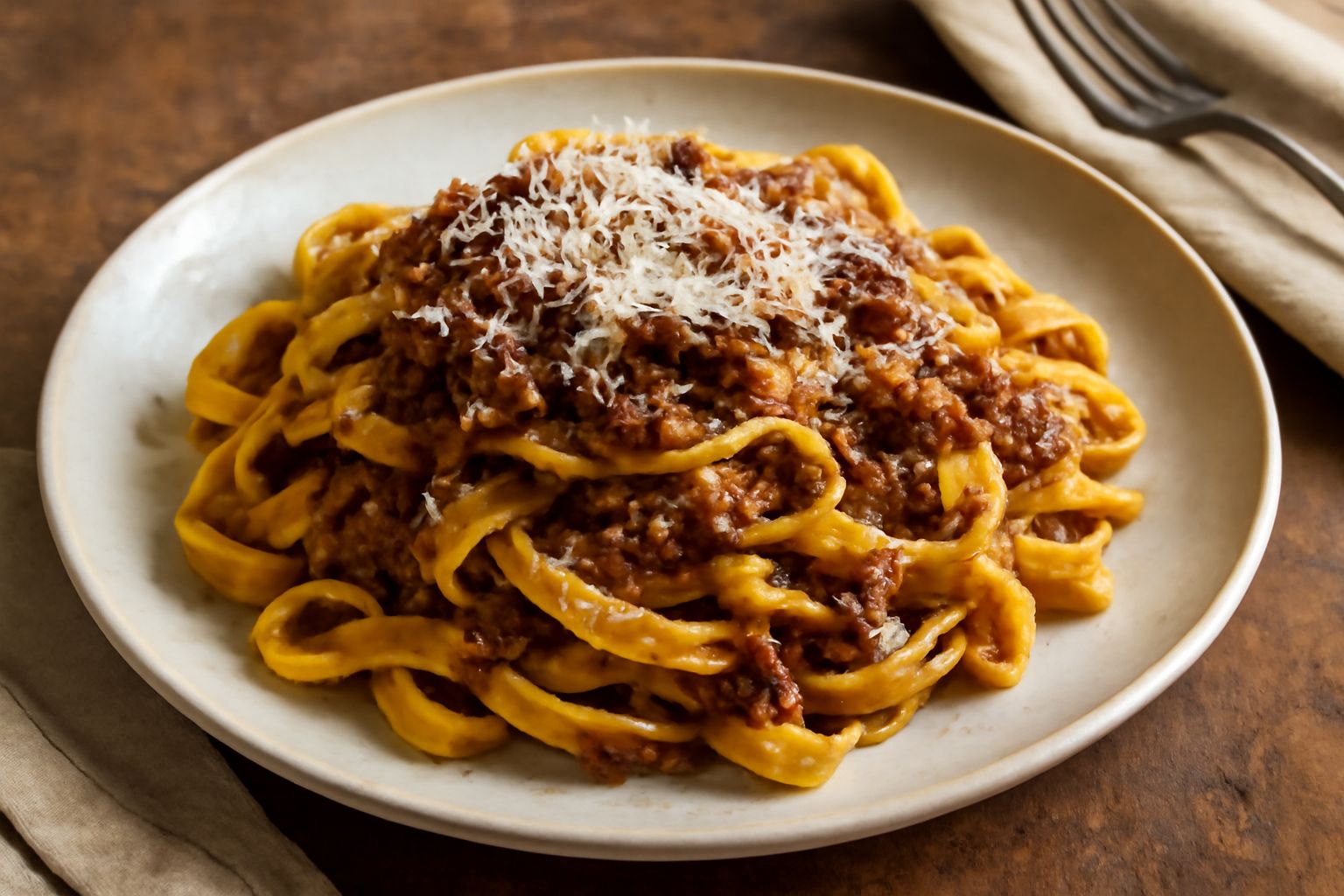 Fettuccine al ragù di selvaggina