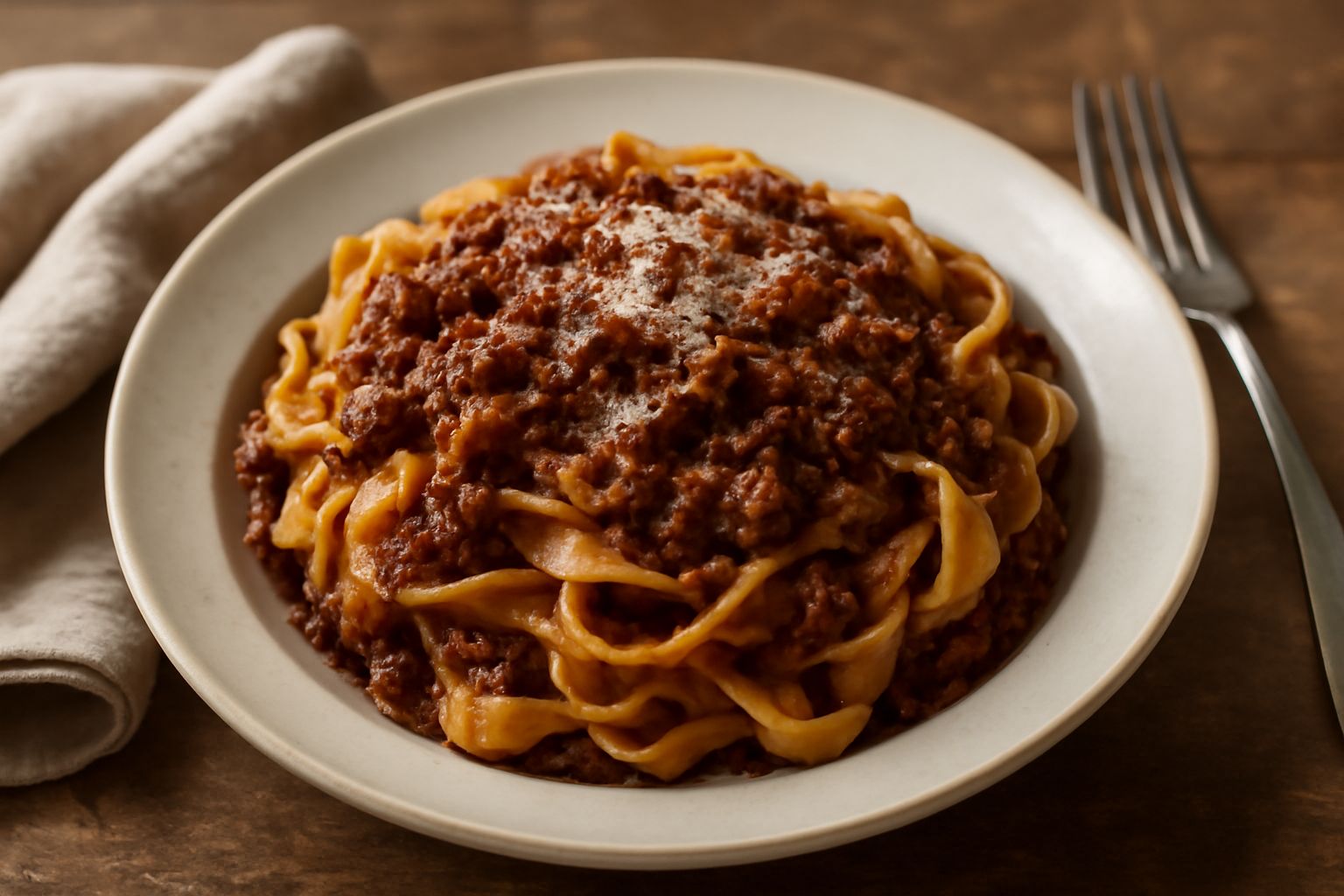 Fettuccine al ragù modicano