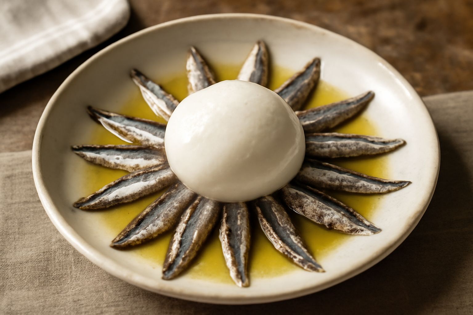Fior di latte con alici