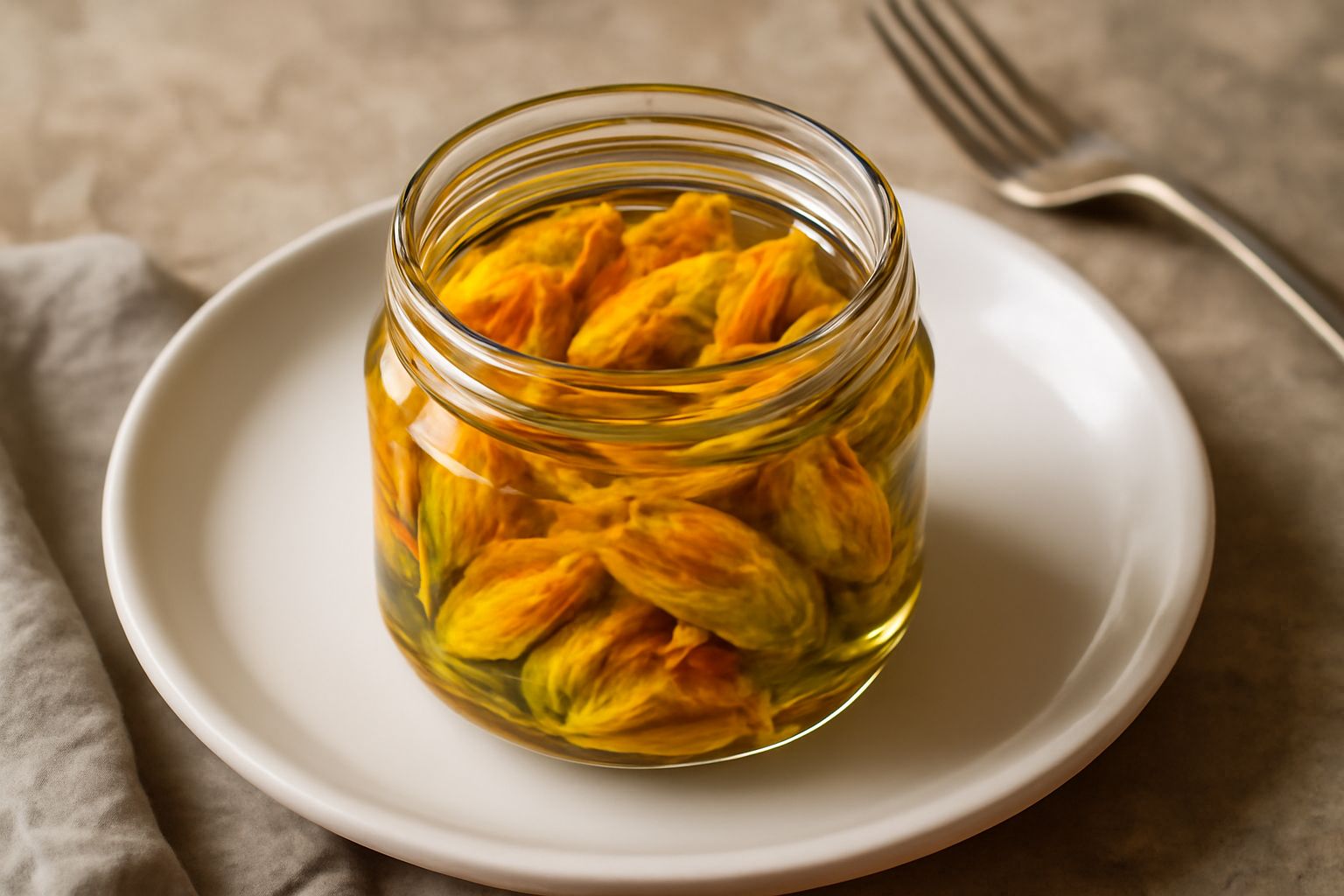 Fiori di zucca sott'olio