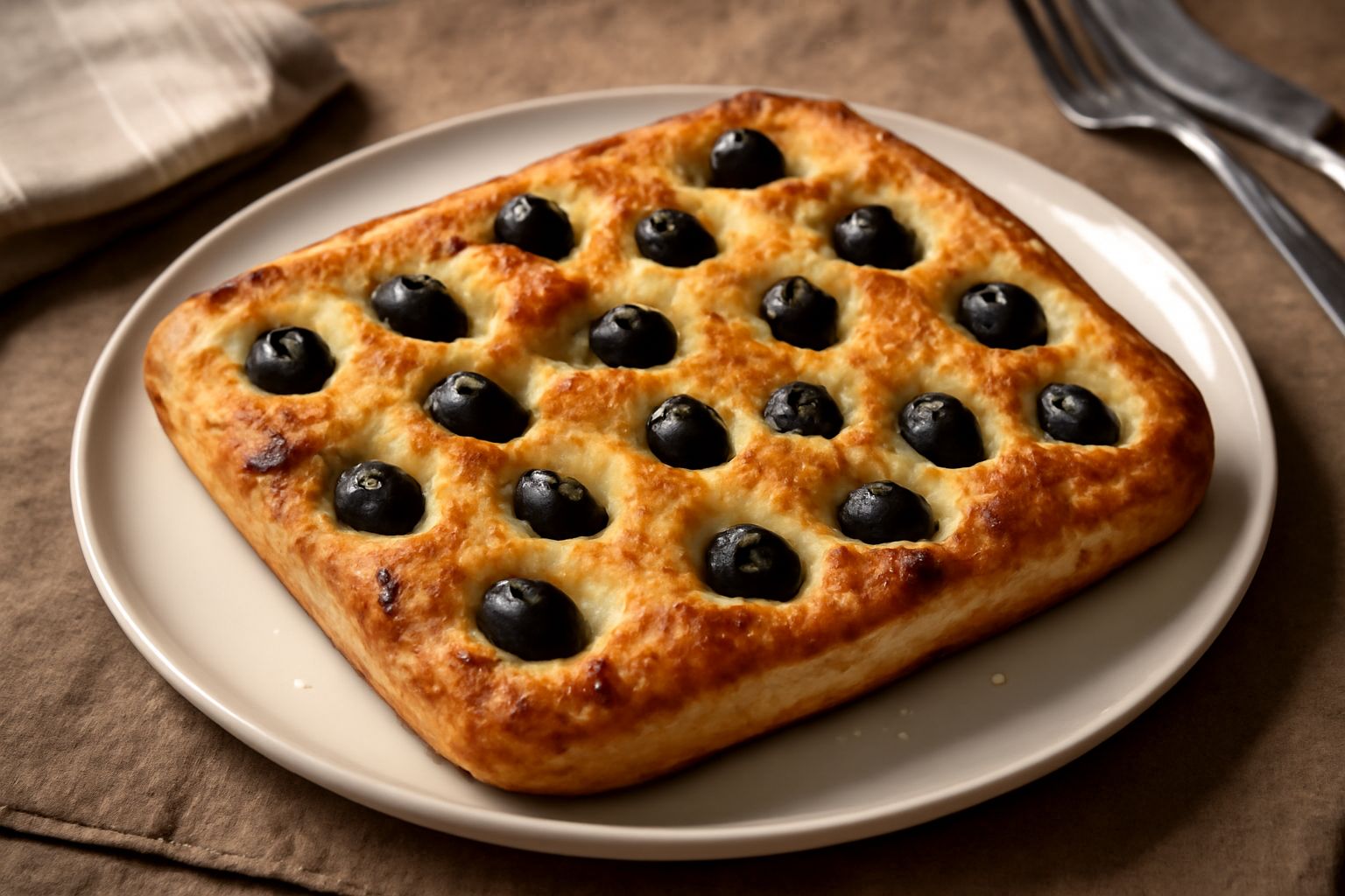 Focaccia barese con le olive