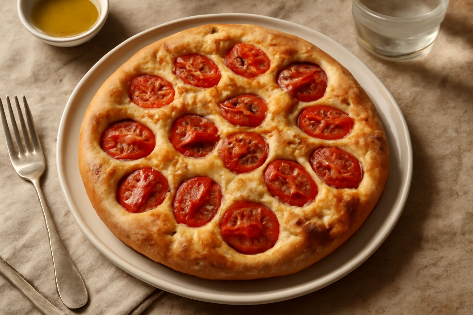Focaccia barese con pomodori