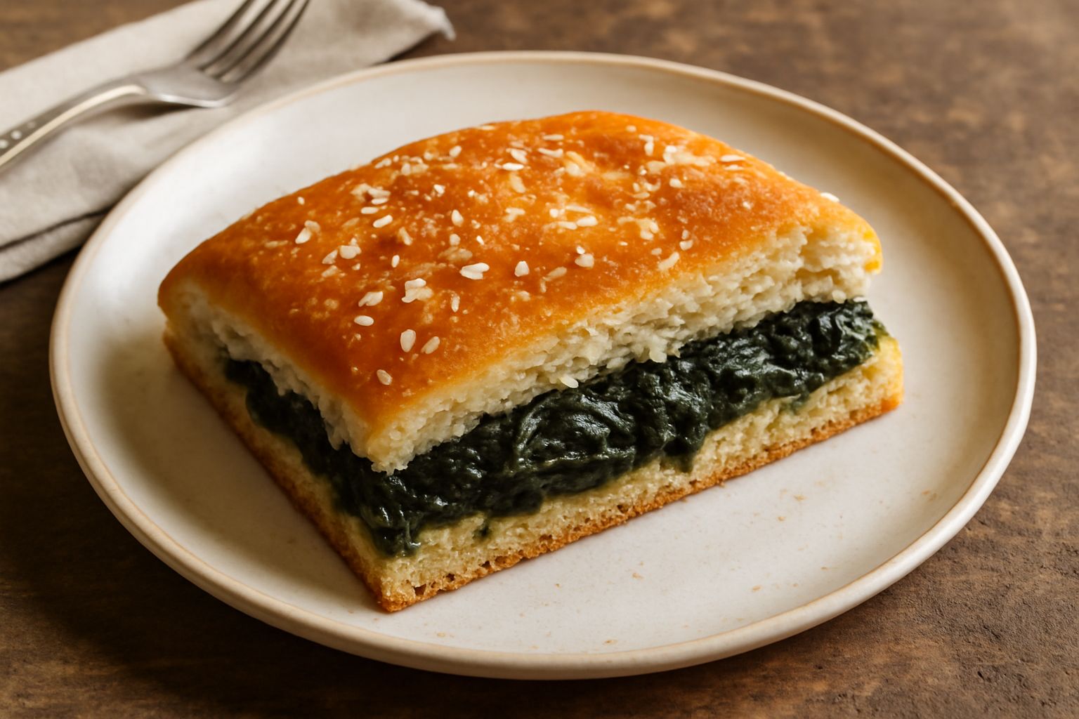 Focaccia con cicoria