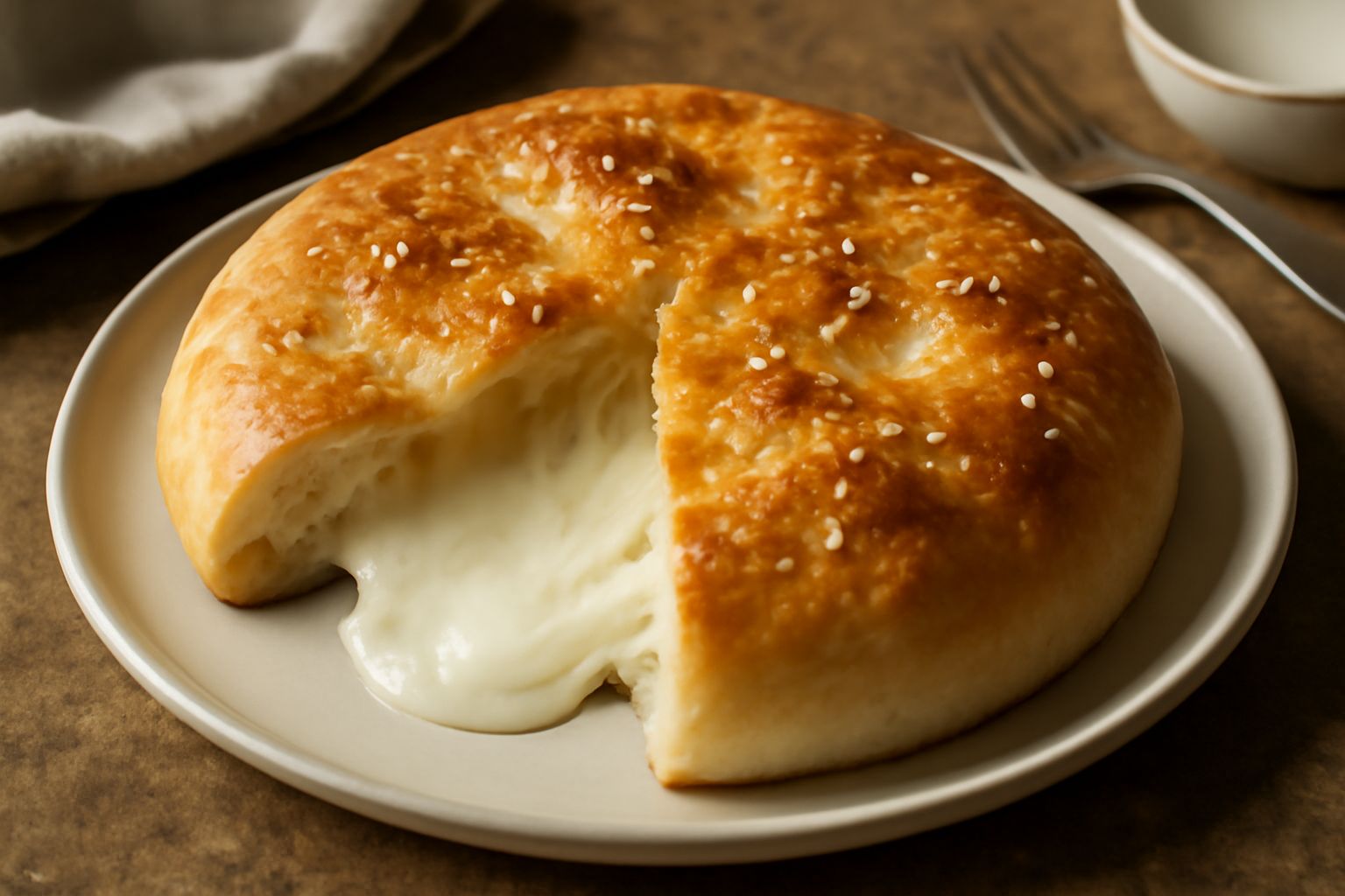 Focaccia ripiena di formaggio
