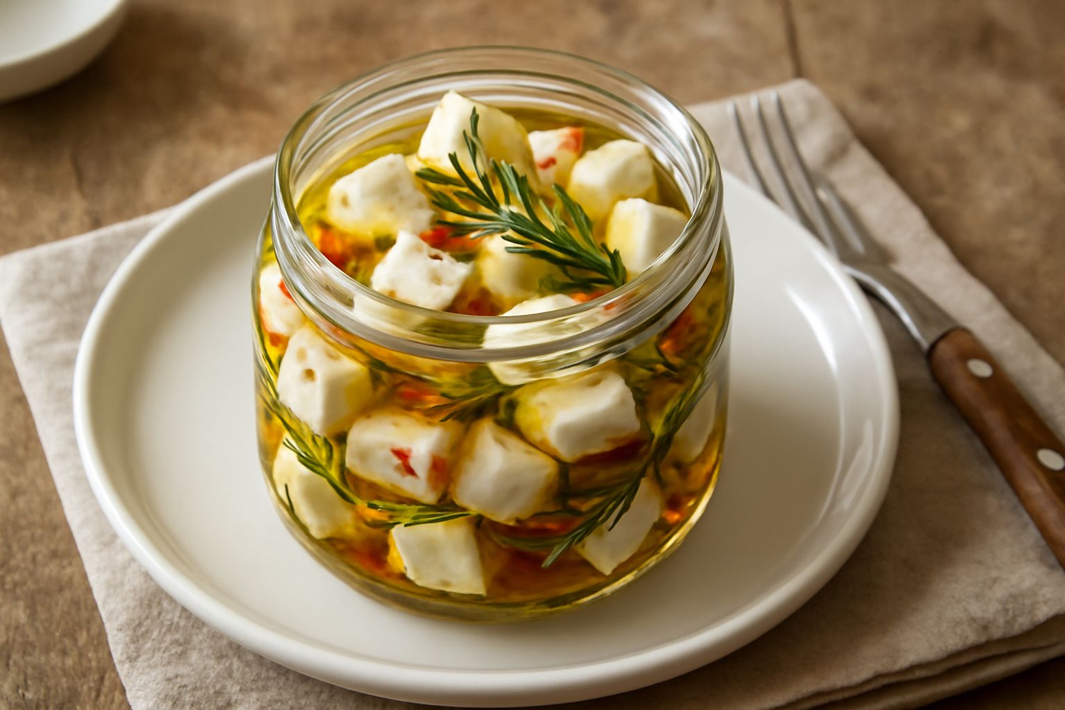 Formaggi sotto olio aromatico