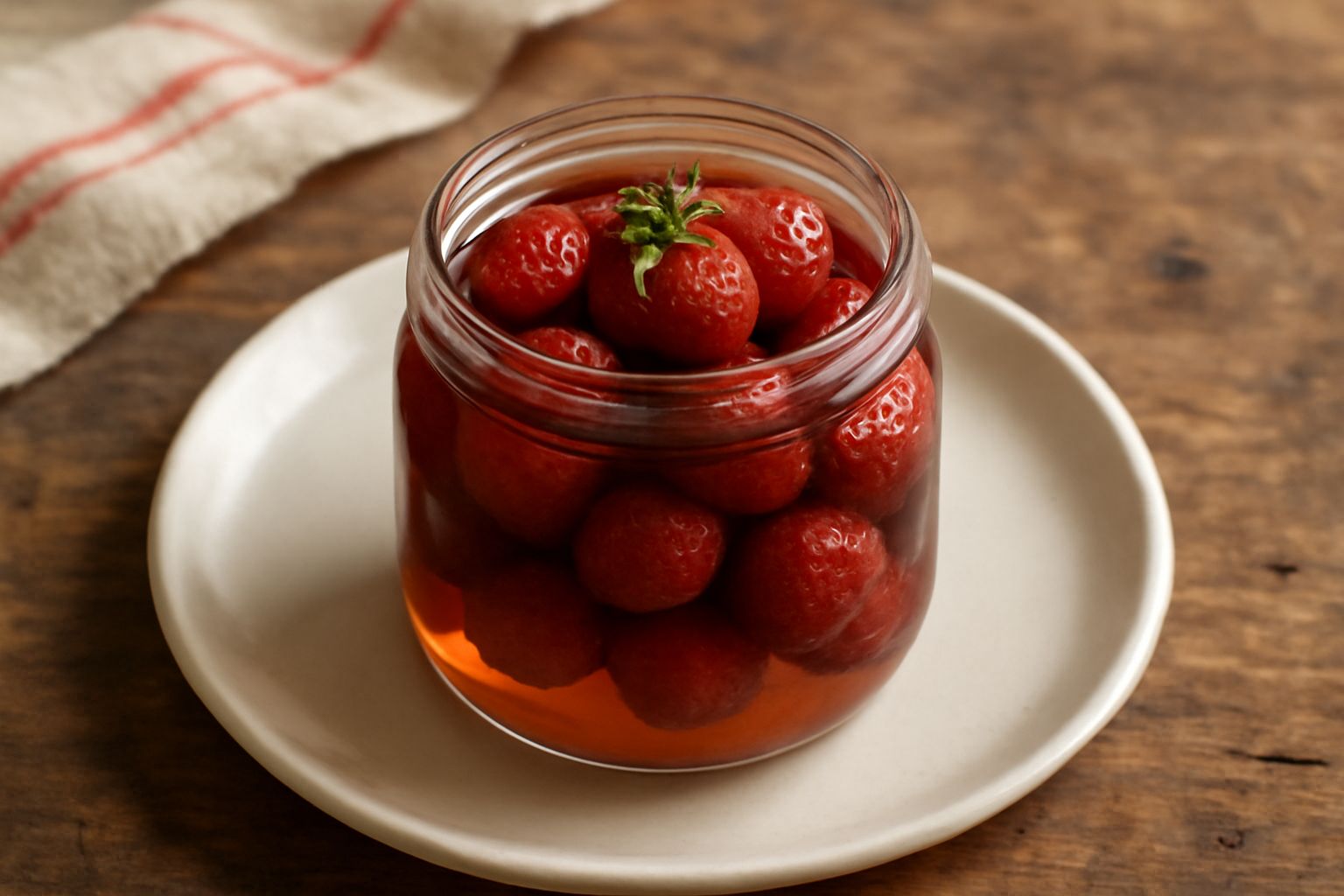 Fragole sotto sciroppo