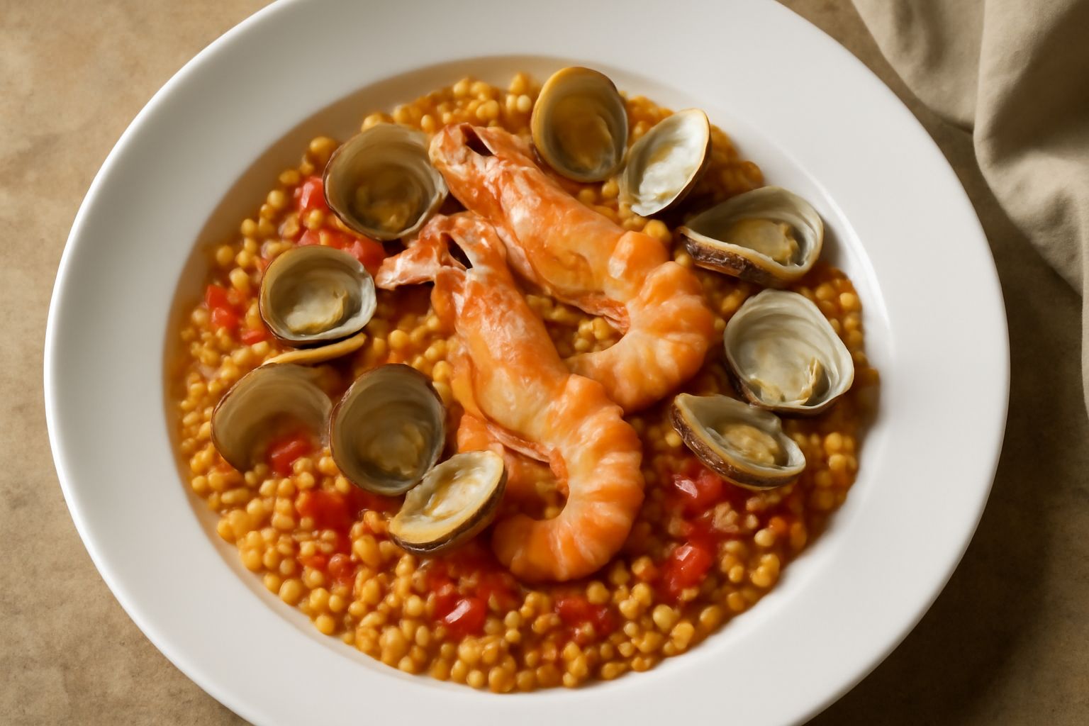 Fregola con i frutti di mare