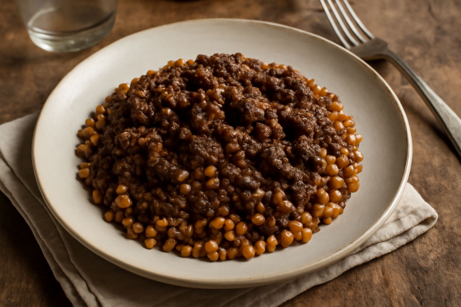 Fregola con ragù di cinghiale