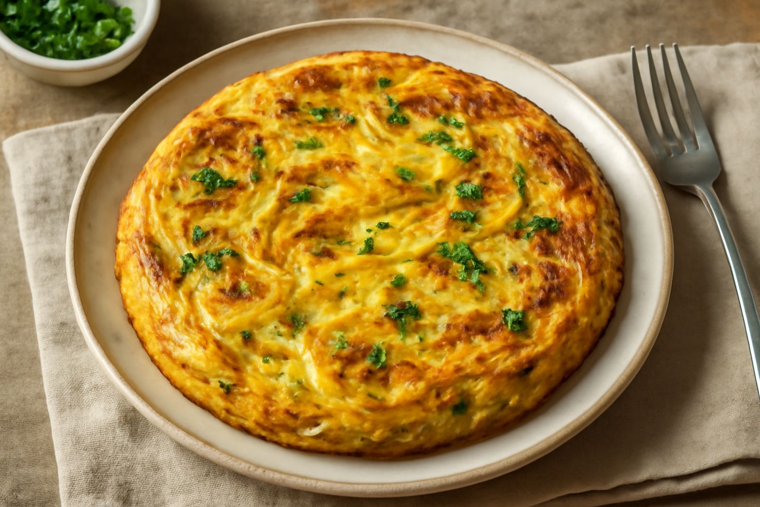 Frittata con pasta avanzata