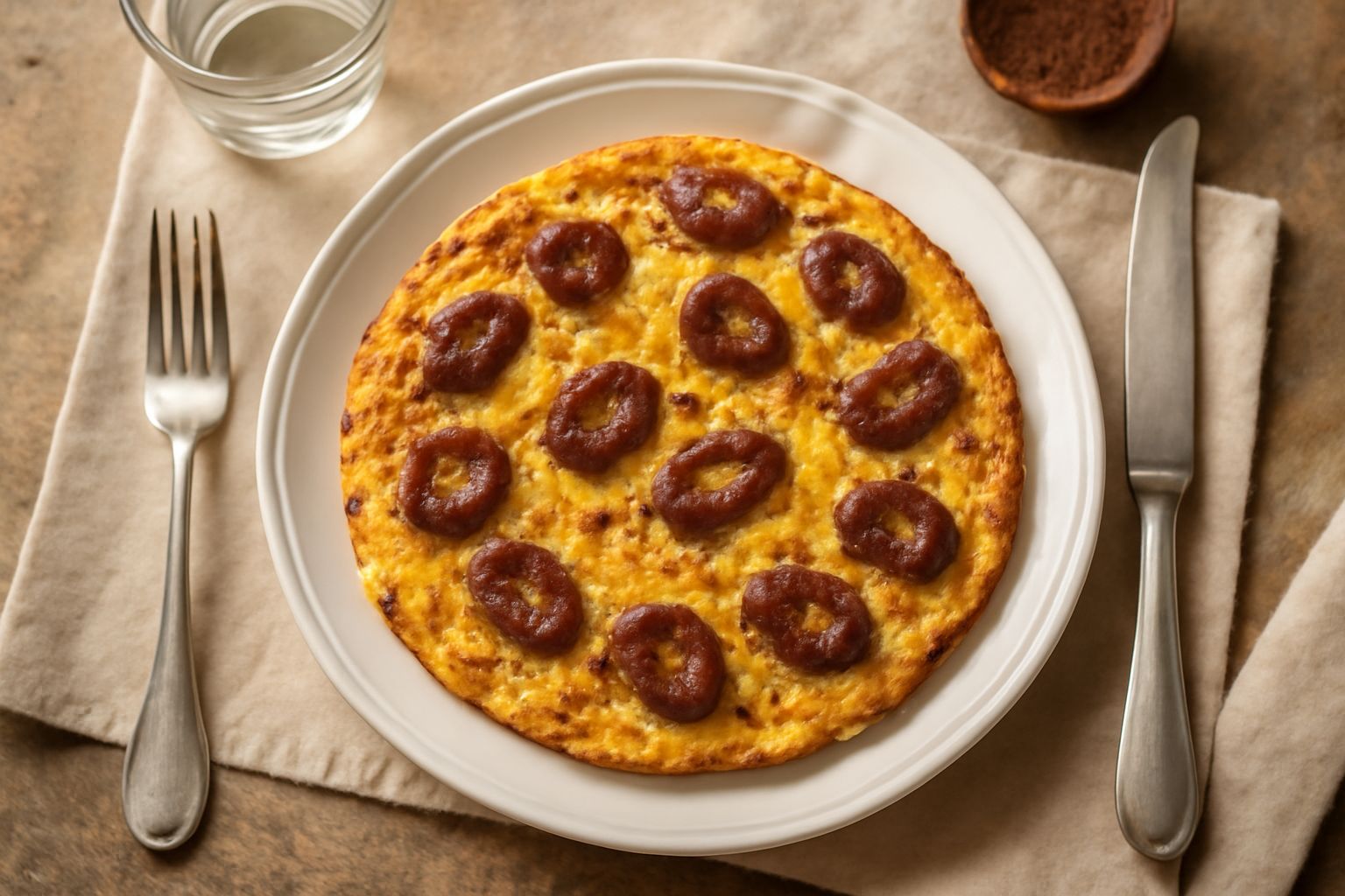 Frittata di luganega: uova e carne speziata che nutrono senza appesantire