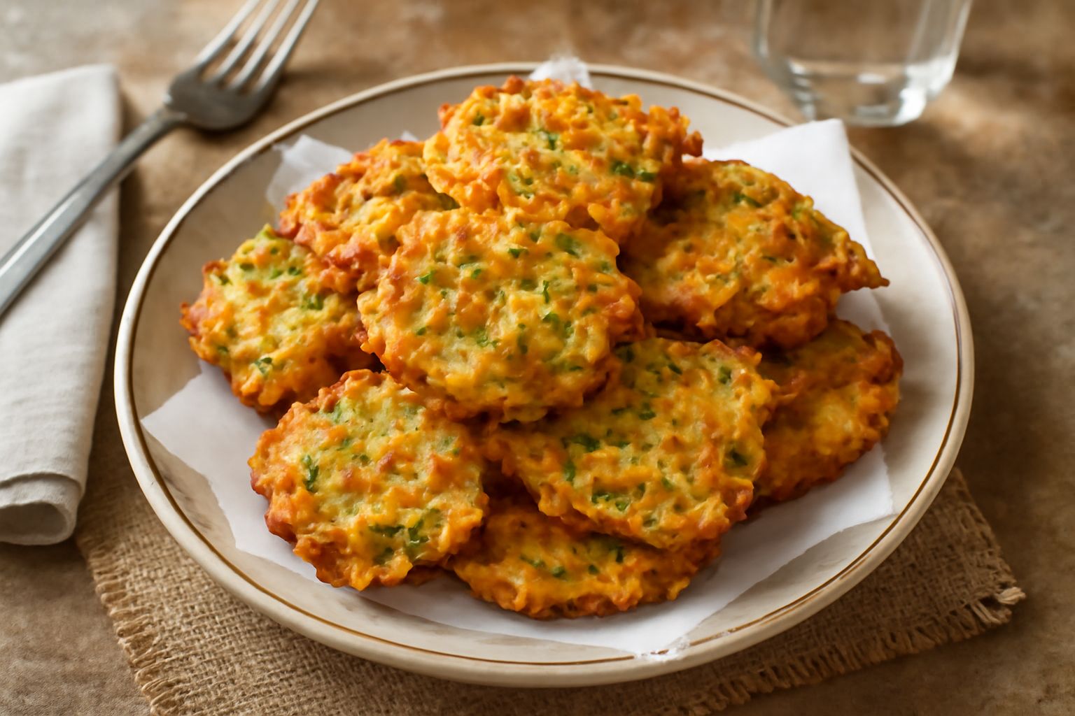 Frittelle di verdure: croccanti fuori, morbide dentro, ricche di vitamine e leggerissime