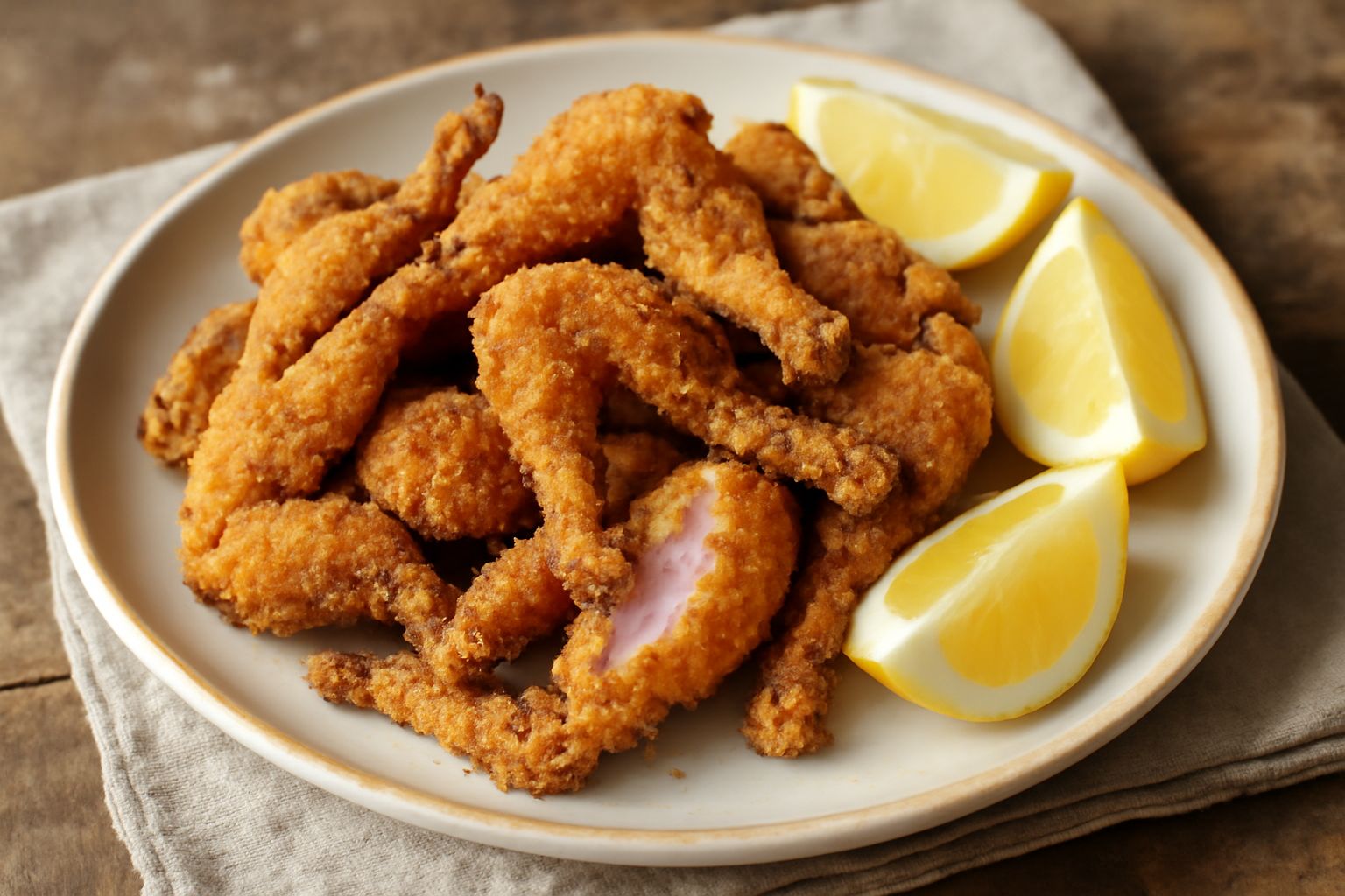 Frogs' legs fritte