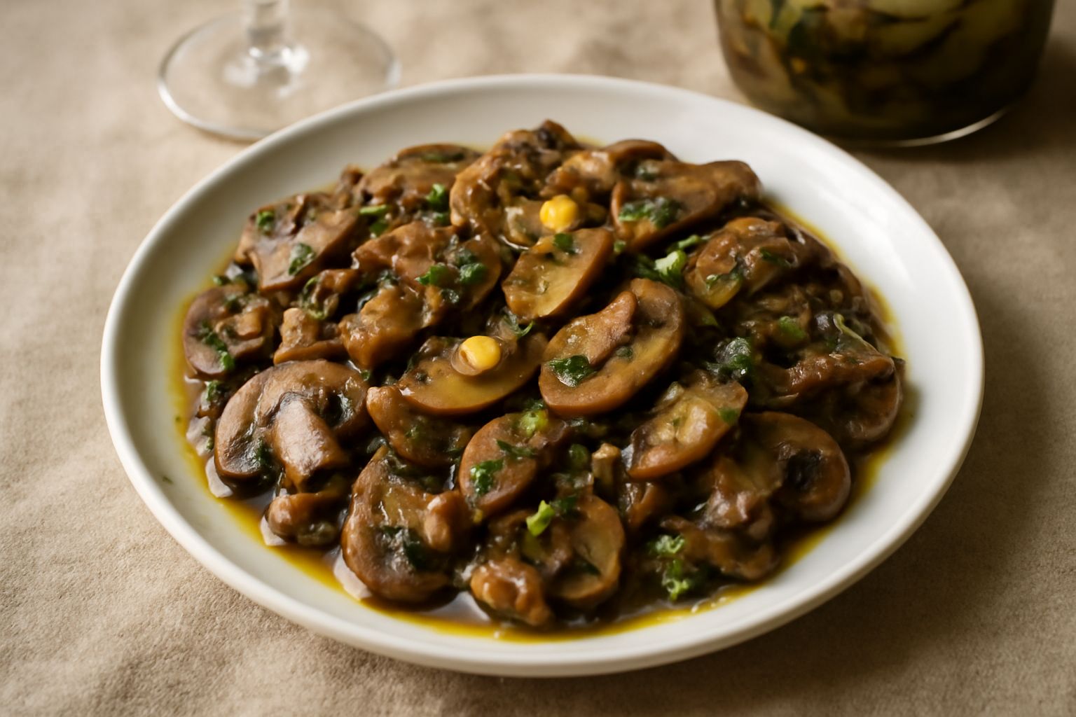 Funghi trifolati in conserva