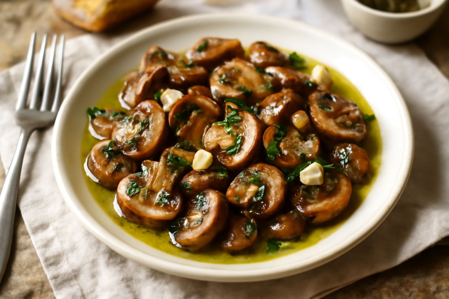 Funghi trifolati sott'olio