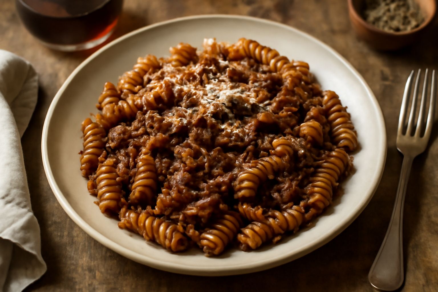 Fusilli al sugo di caccia