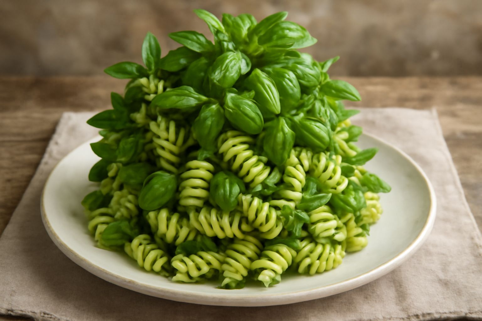 Fusilli con il basilico
