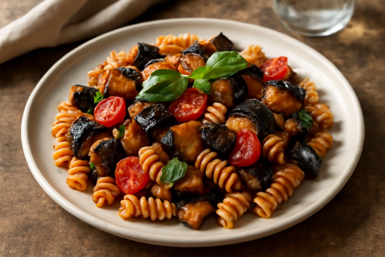 Fusilli con le melanzane
