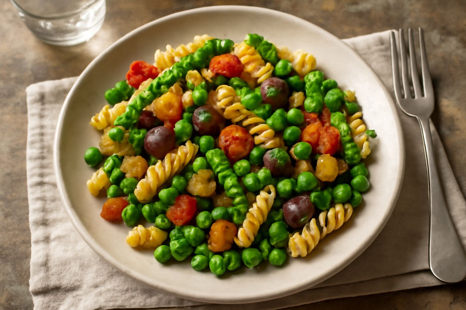 Fusilli con le verdure di stagione