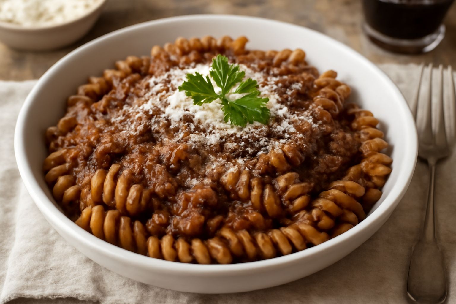 Fusilli con ragù di cinghiale