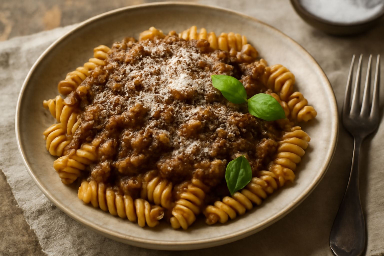 Fusilli con ragù di vitello