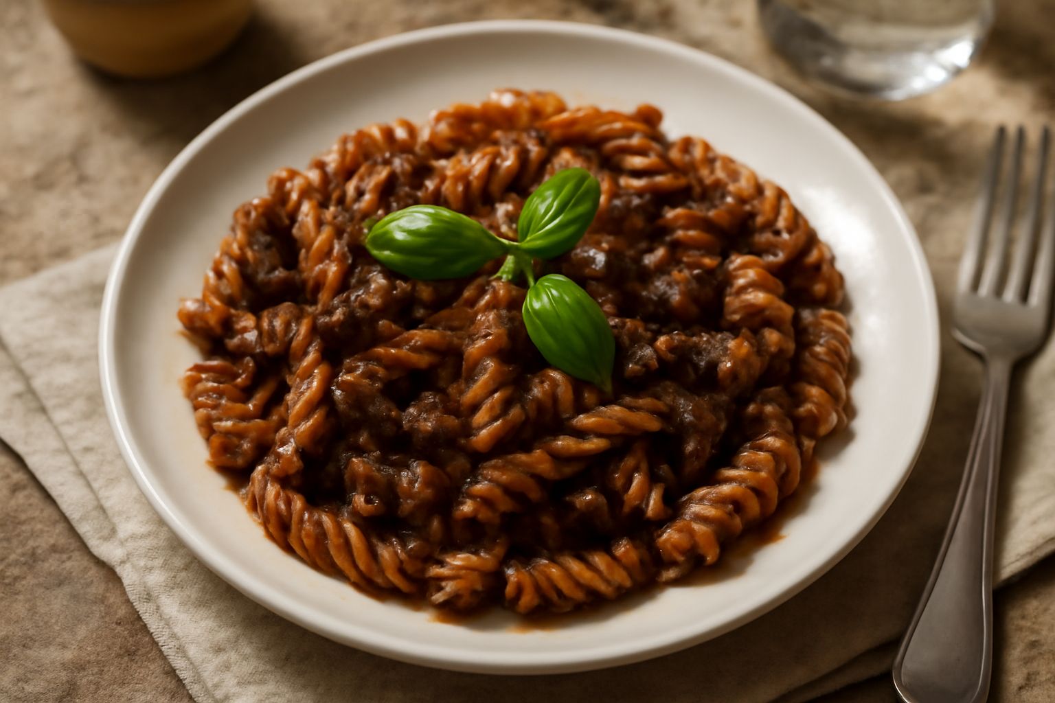 Fusilli con sugo di melanzane