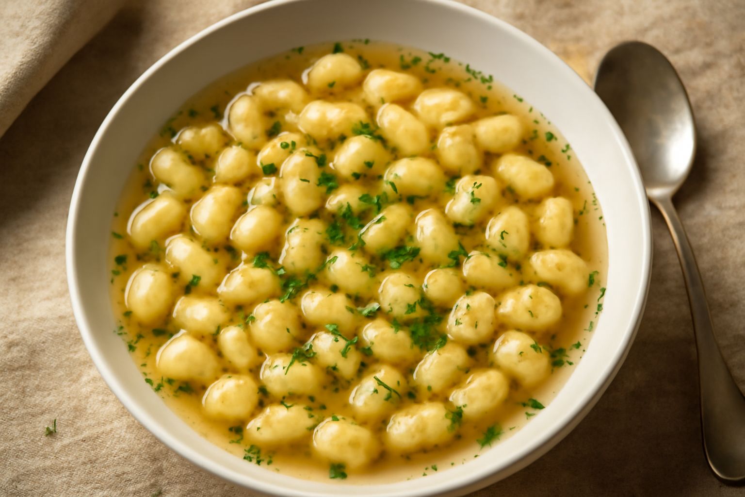 Gavetelli in brodo freddo