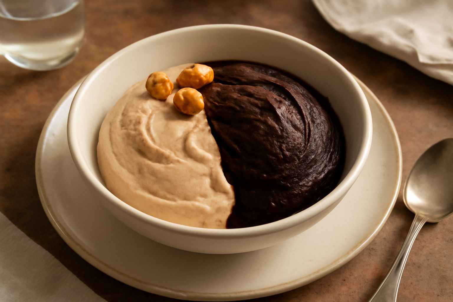 Gelato di nocciola e cacao
