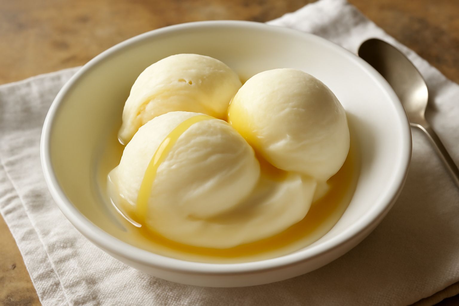 Gelato di panna acida e miele