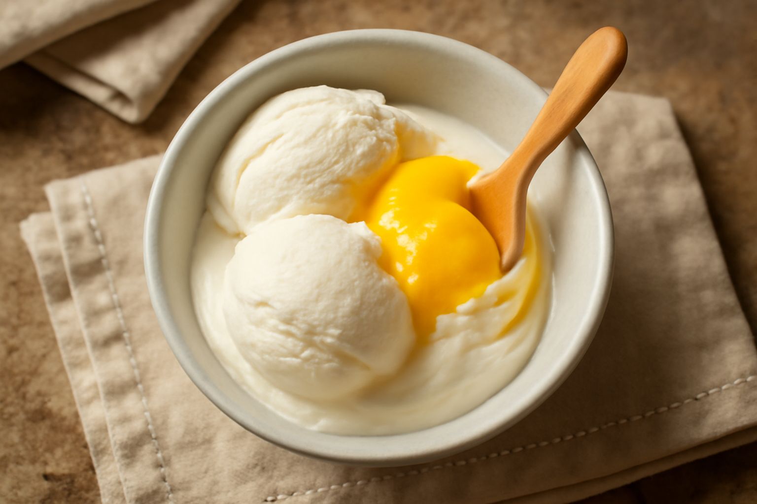 Gelato di panna e zabaione