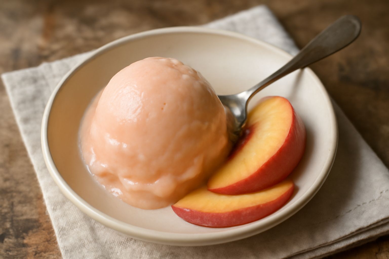 Gelato di pesca