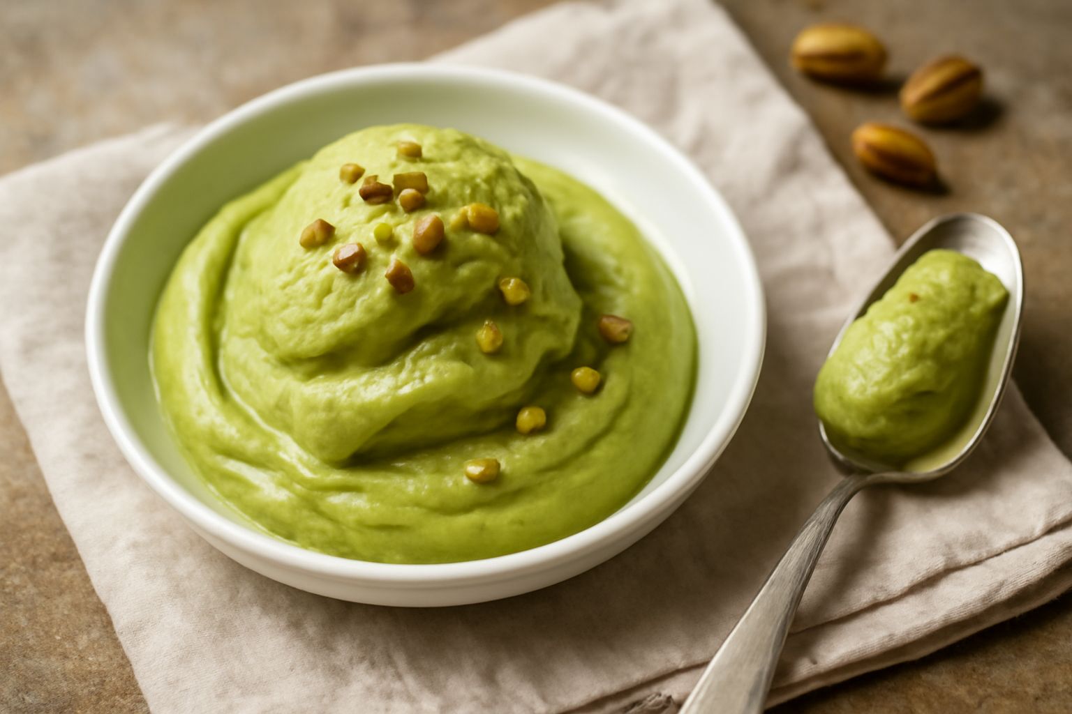 Gelato di pistacchio e ricotta