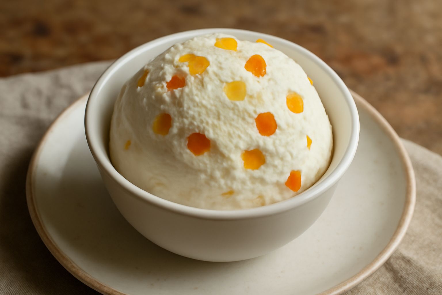 Gelato di ricotta e canditi