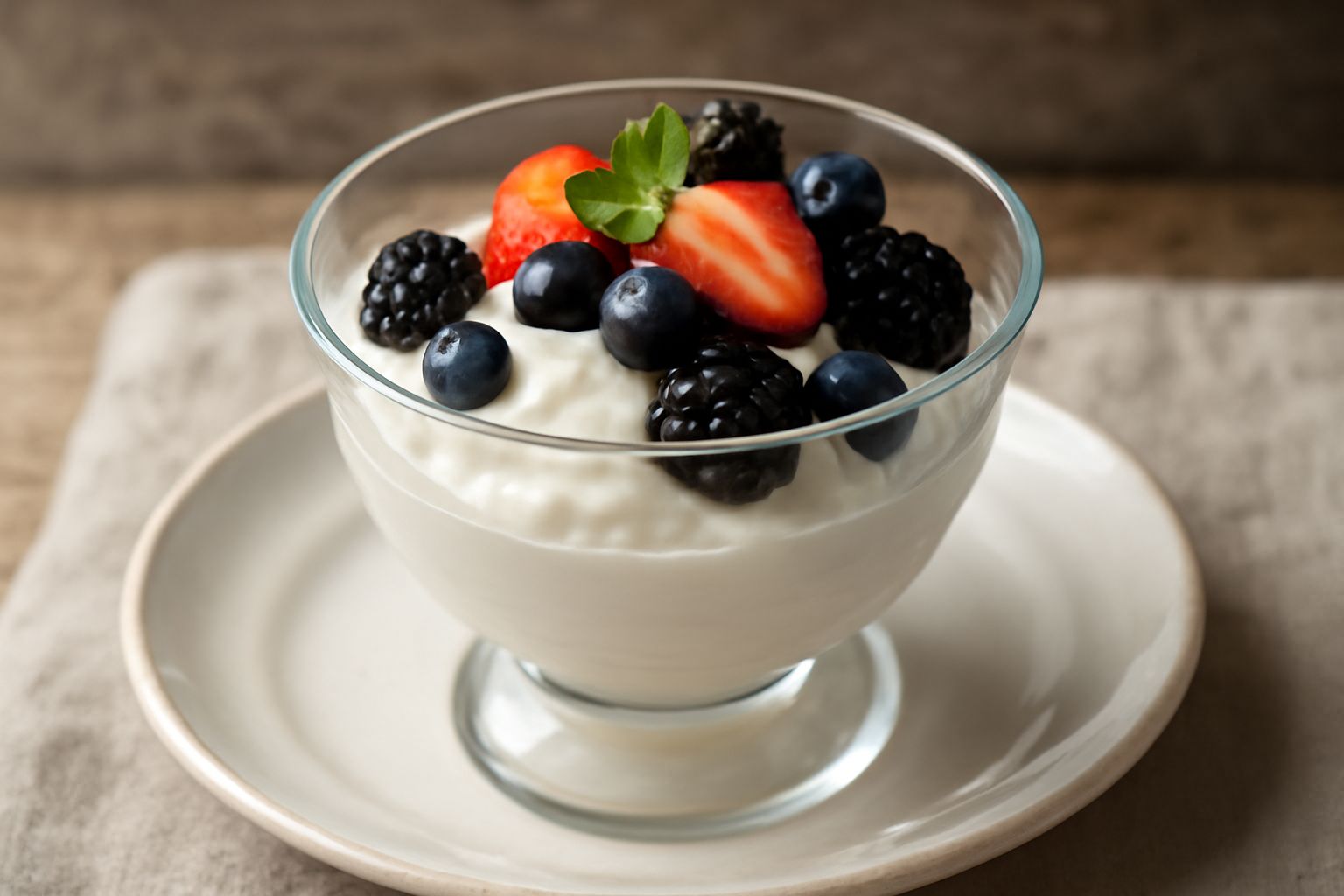 Gelato di ricotta e frutta