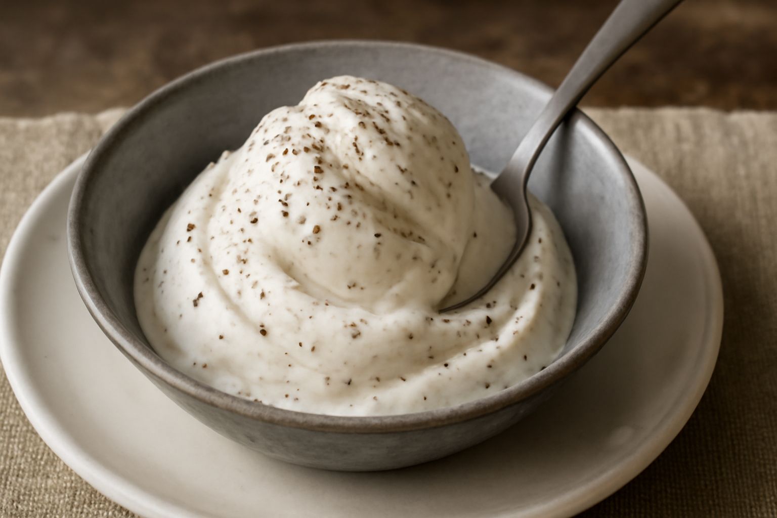 Gelato di strutto e pepe