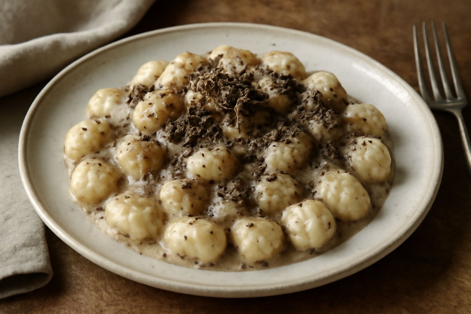 Gnocchi con salsa di tartufo