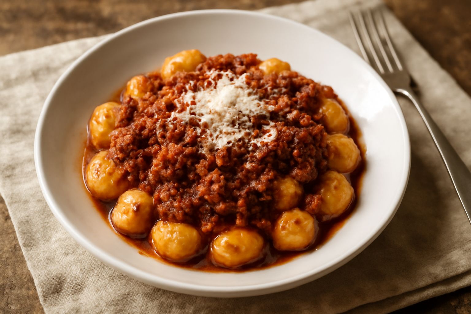 Gnocchi di patate con ragù povero