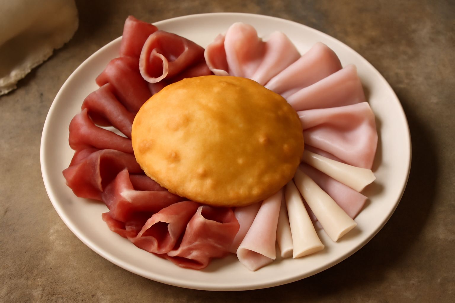 Gnocco fritto con salumi
