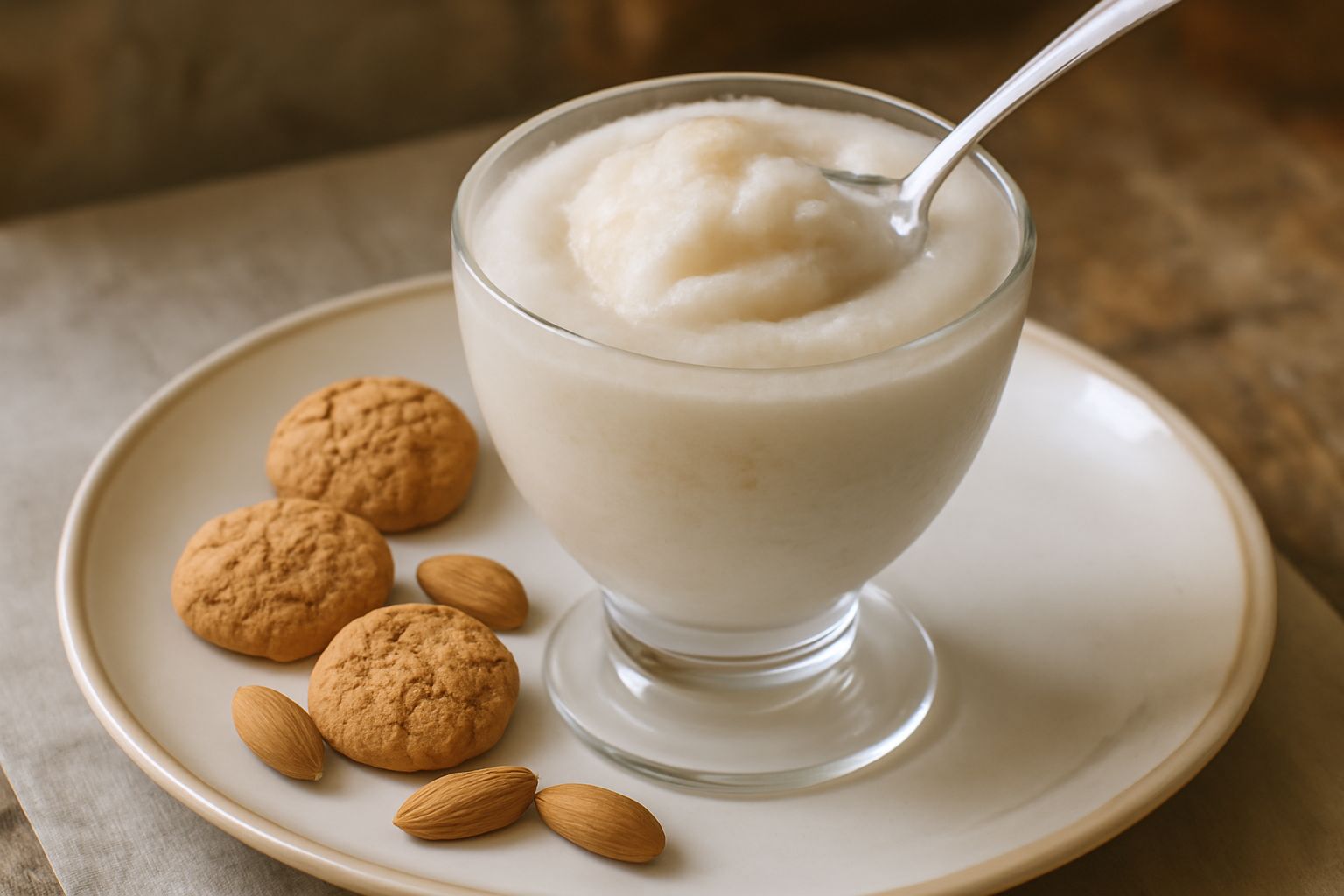 Granita di amaretto e mandorla
