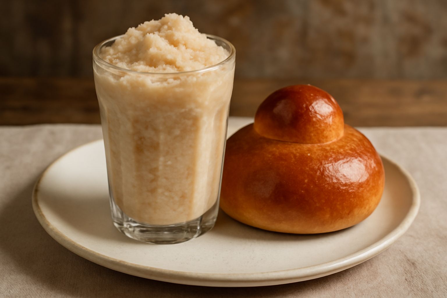Granita di mandorla con brioche