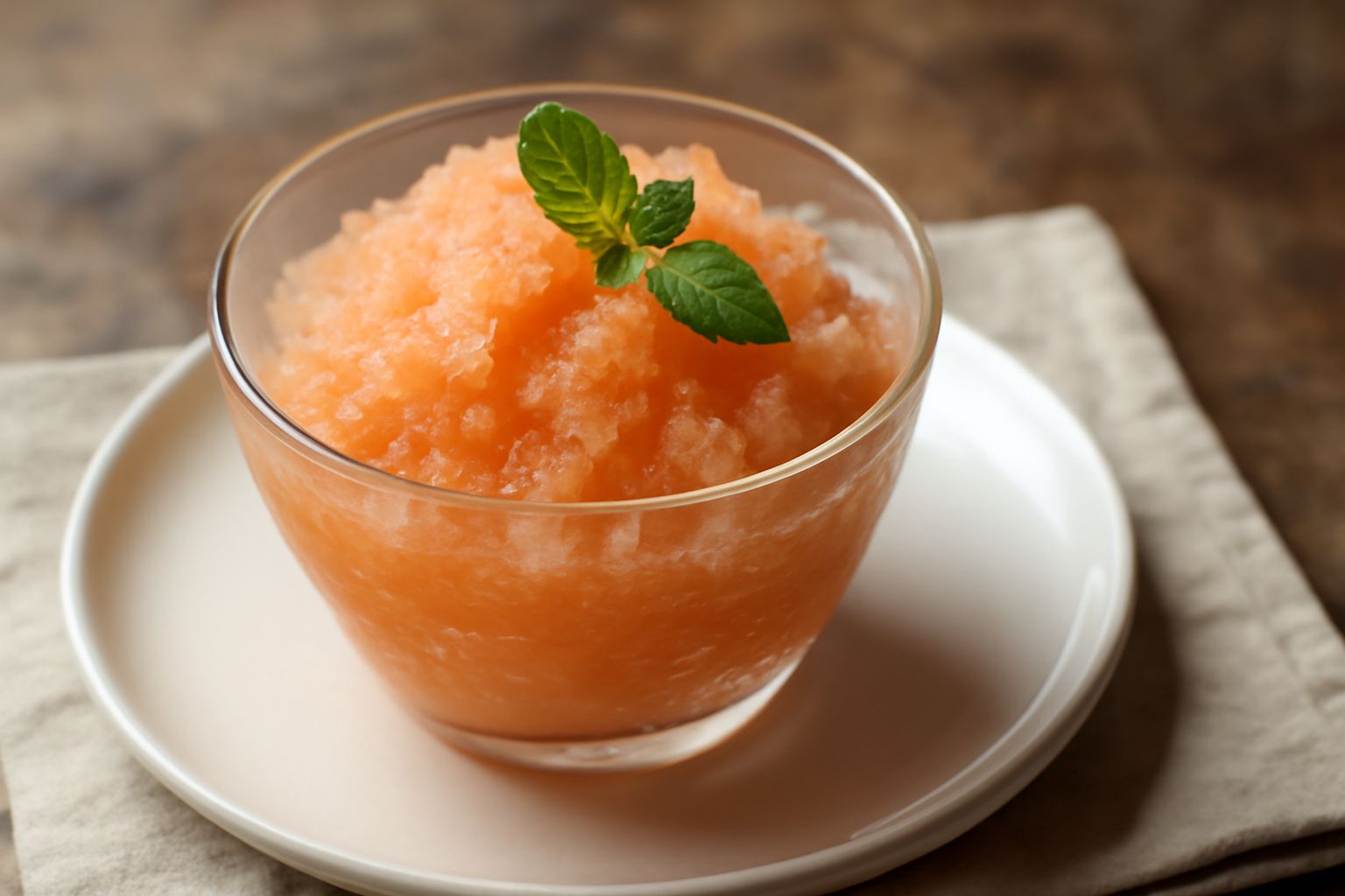 Granita di melone e menta